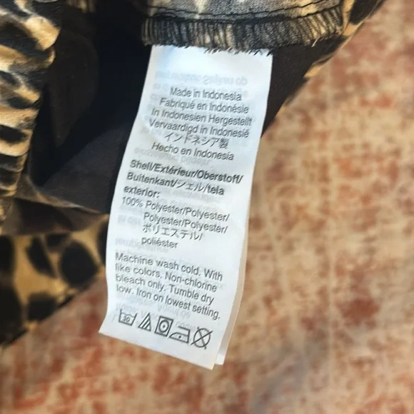 J.crew Leopard wide-leg cropped Jamie pant with elastic waist size 00 - Picture 10 of 11